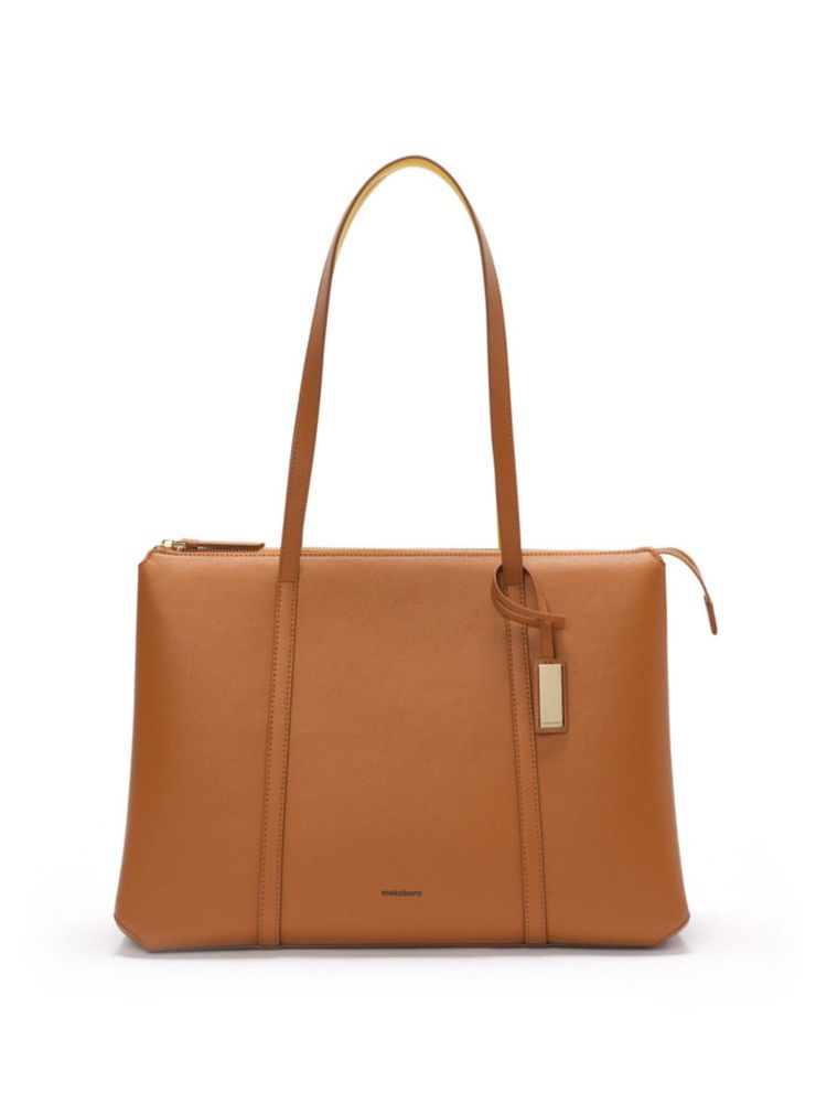 MOKOBARA The Easy Going Casual Use Tan Lines Brown Tan Tote Bag-image-43