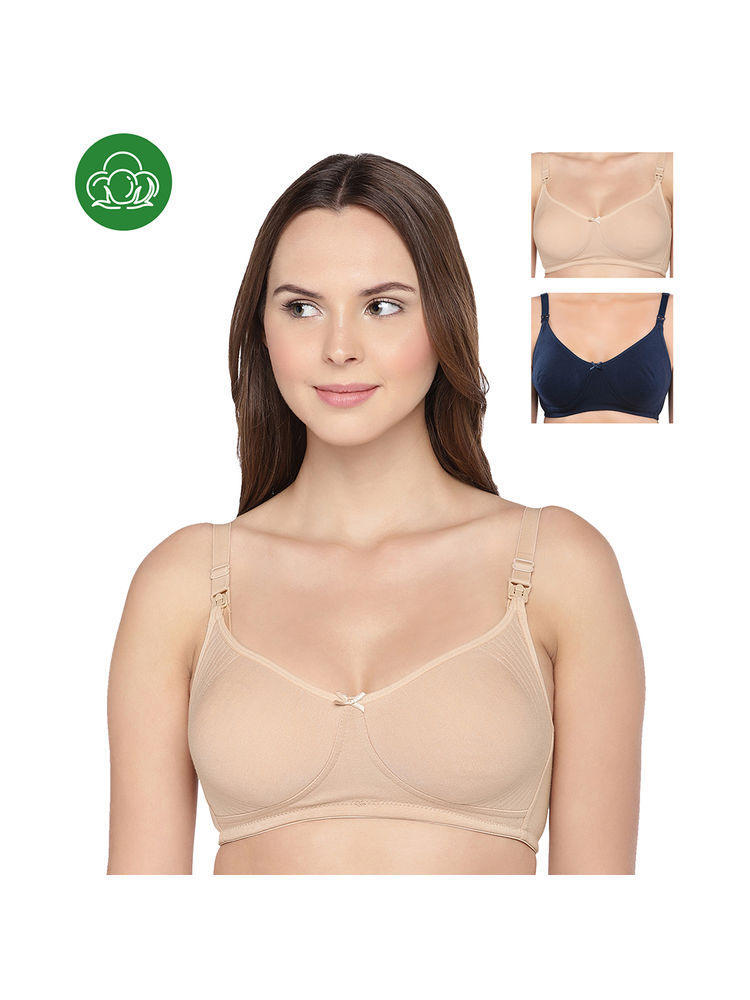 Inner Sense Women's Full Cup Nursing Bra Pack of 3 - Multi-Color-picture-10