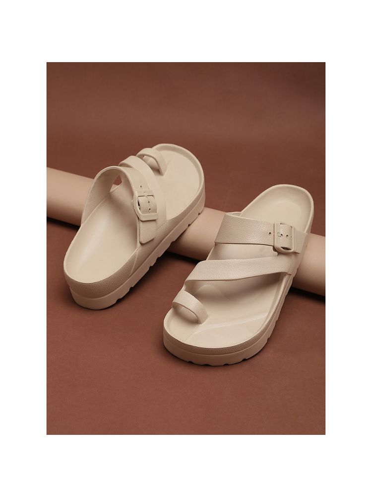 Truffle Collection Brown Solid Sandals-picture-22