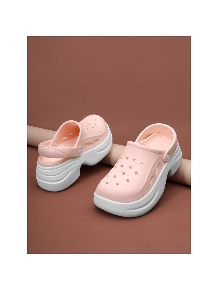 Truffle Collection Pink Solid Clogs