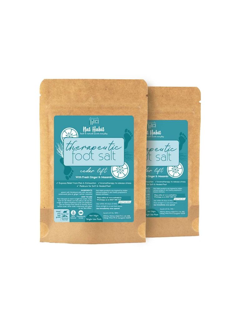 Nat Habit Cedarwood Therapeutic Foot Salt with Ginger & Mosambi Foot Spa, Pain Relief & Aromatherapy-picture-32