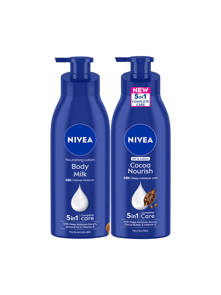 NIVEA Vitamin E Body Lotion Combo - Body Milk & Coco Nourish Body Lotion