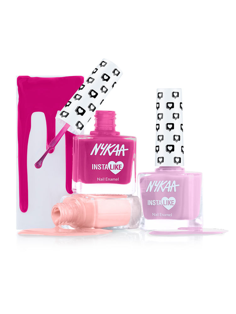 Nykaa Cosmetics Nail Enamel - Parisian Pink + Lilac Goals + Pink Party