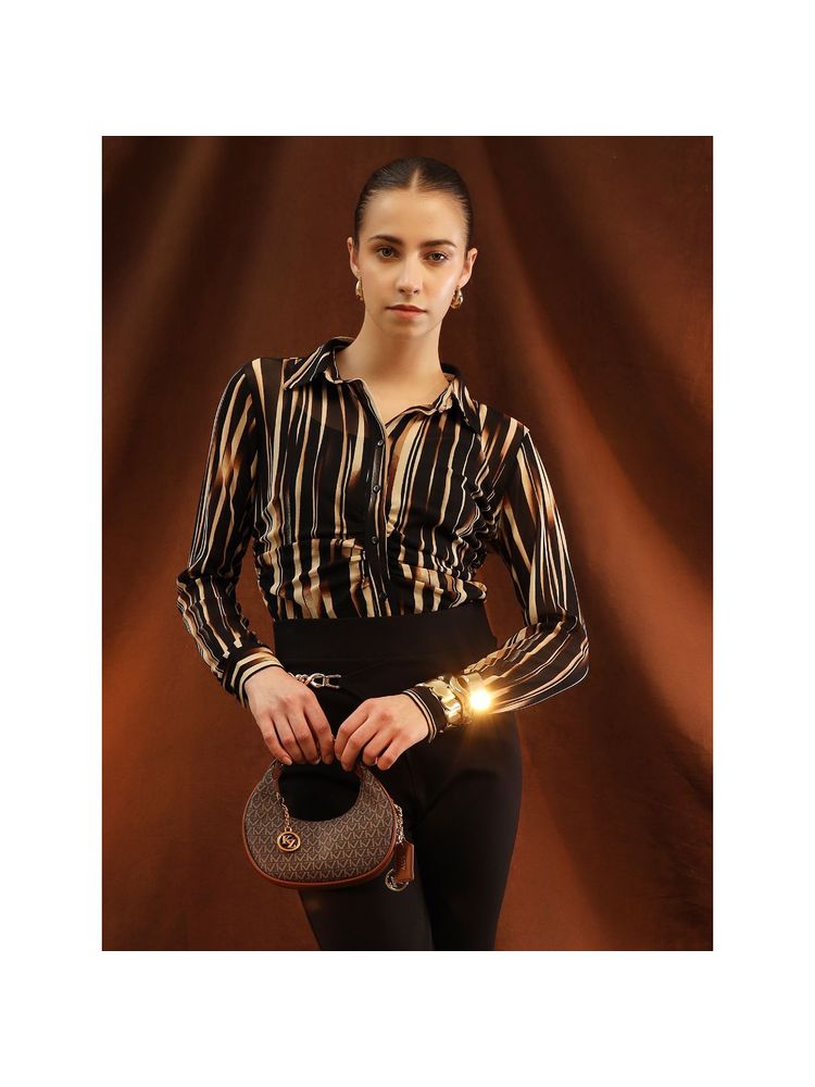 kazo fashion Kazo Brown Starlit Mini Sling Bag with Detachable Strap (S)-picture-11