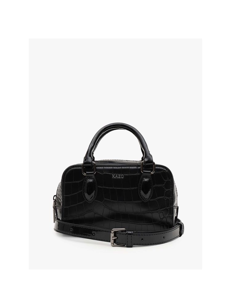 kazo fashion Kazo Black Juno Sling Bag With Detachable Strap (XS)-picture-17