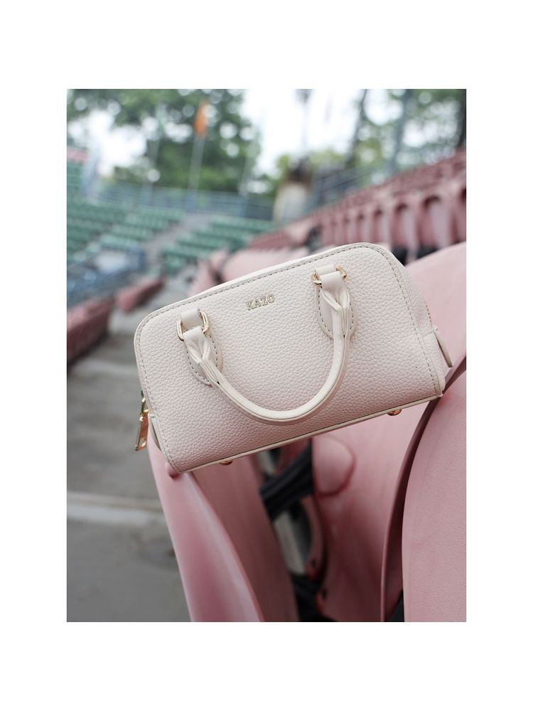 kazo fashion Kazo Off White Juno Sling Bag With Detachable Strap (XS)-picture-34