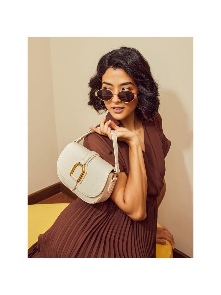 kazo fashion Kazo Off White Cairo Sling Bag With Detachable Strap (S)-picture-15