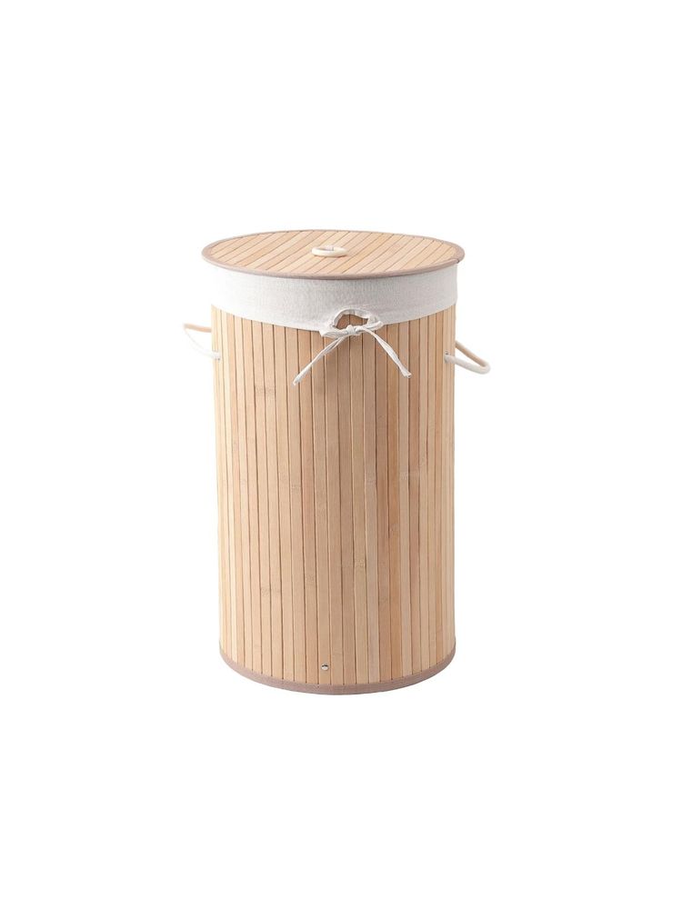 Mush Bamboo Laundry Basket for Clothes with Lid-image-21
