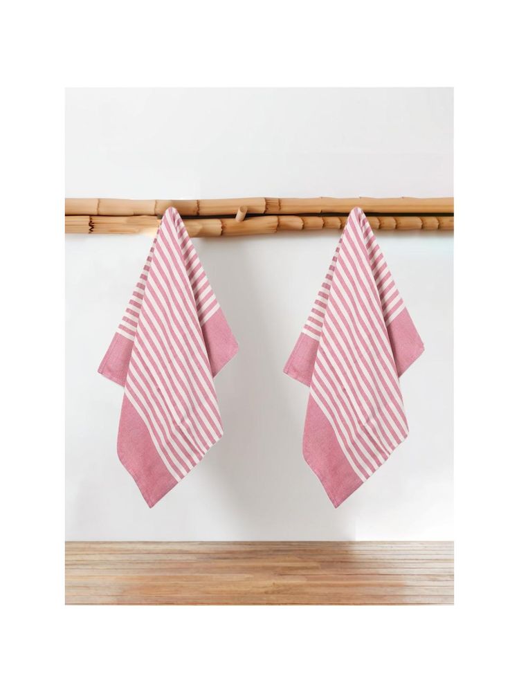 Mush Pink Bamboo 250 Gsm Turkish Hand Towels (Set Of 2)-picture-18