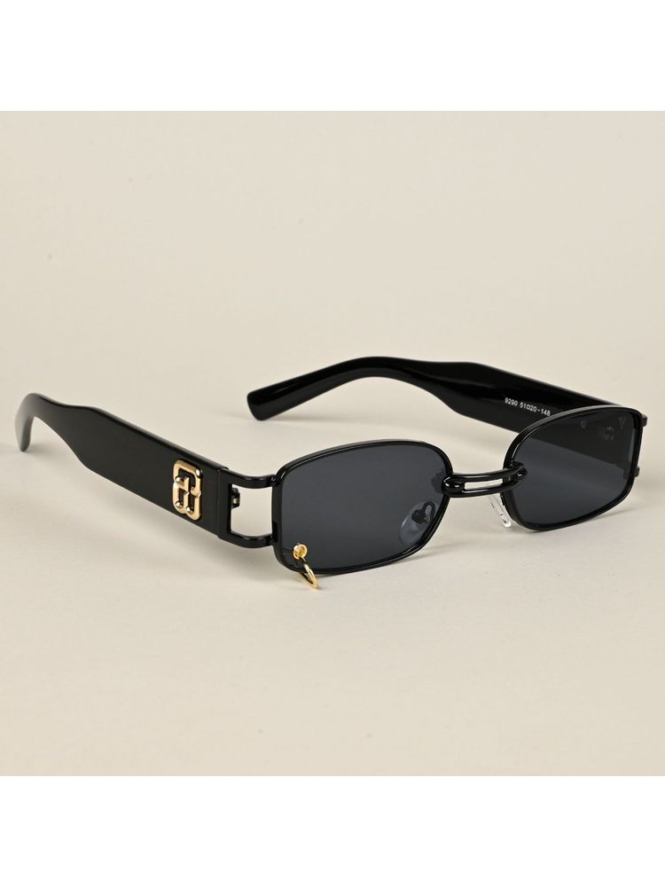 Voyage Rectangle Sunglasses for Men & Women - Black (59)-picture-42
