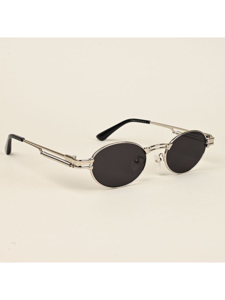 Voyage Oval Sunglasses for Men & Women - Silver (50)-image-29