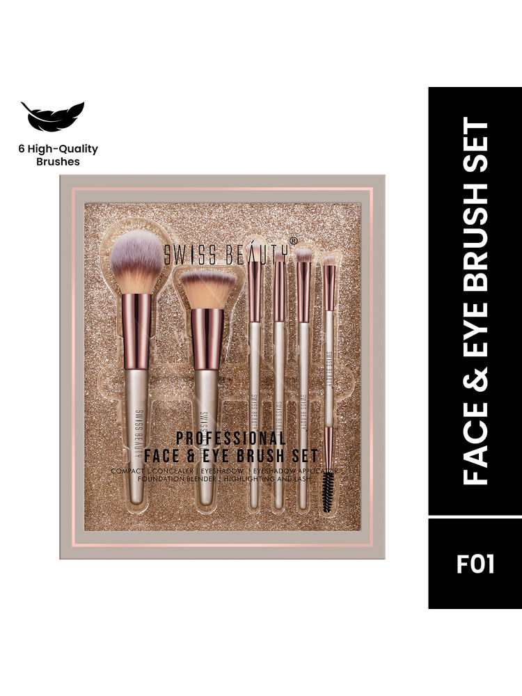 Swiss Beauty Professional Face & Eye Brush Set SB-F01