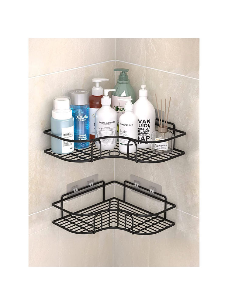 UMAI Advance Self-Adhesive Shelf for Bathroom, Black-picture-18