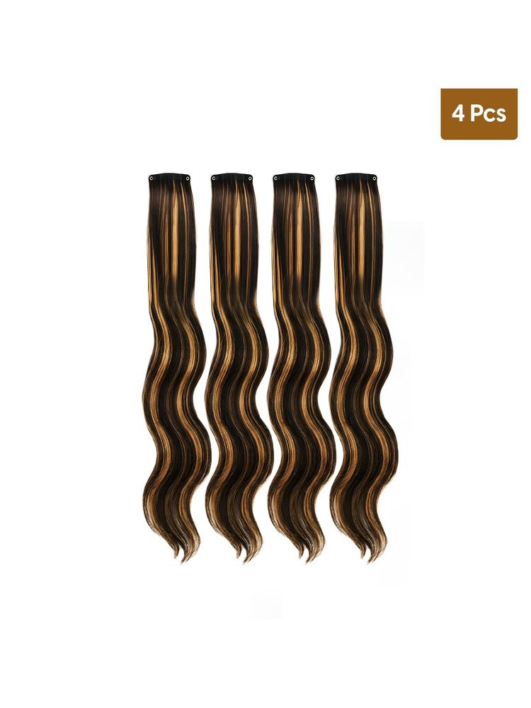 Matra Black Hair Extensions - Pack of 4-picture-39
