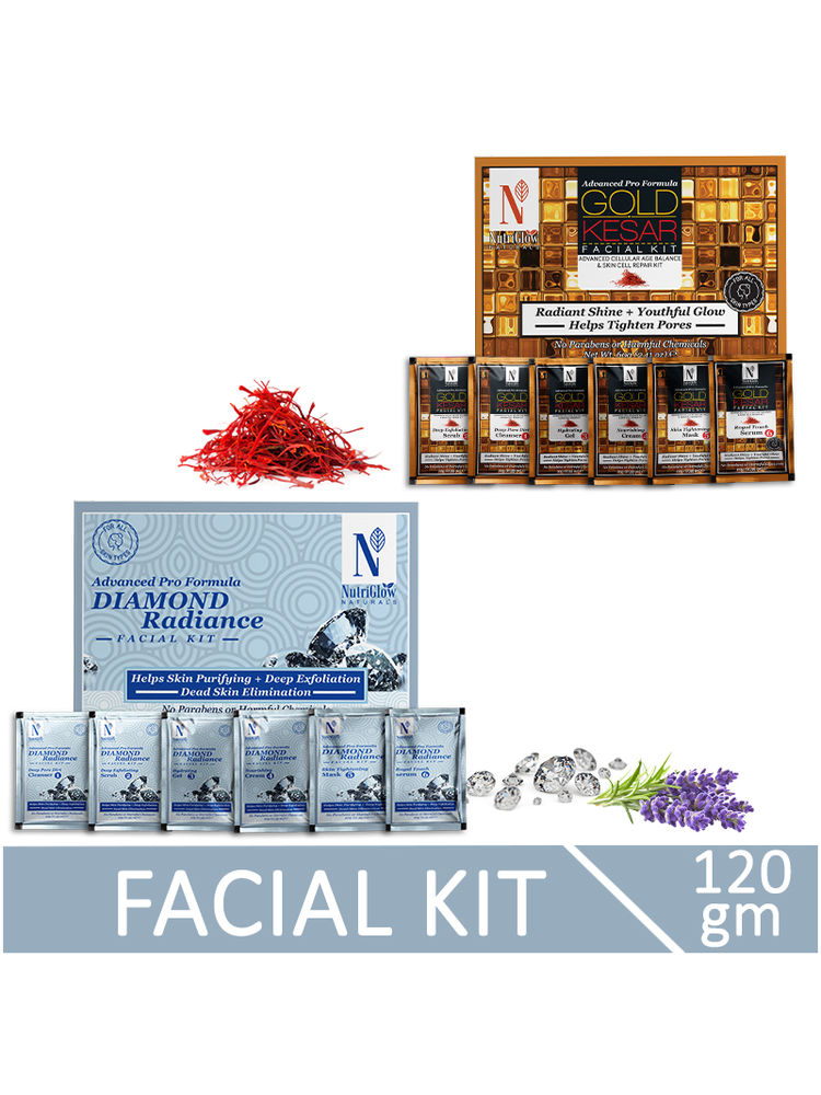 NutriGlow Natural's Advanced Pro Facial Kit - Gold Kesar + Diamond Radiance-image-43