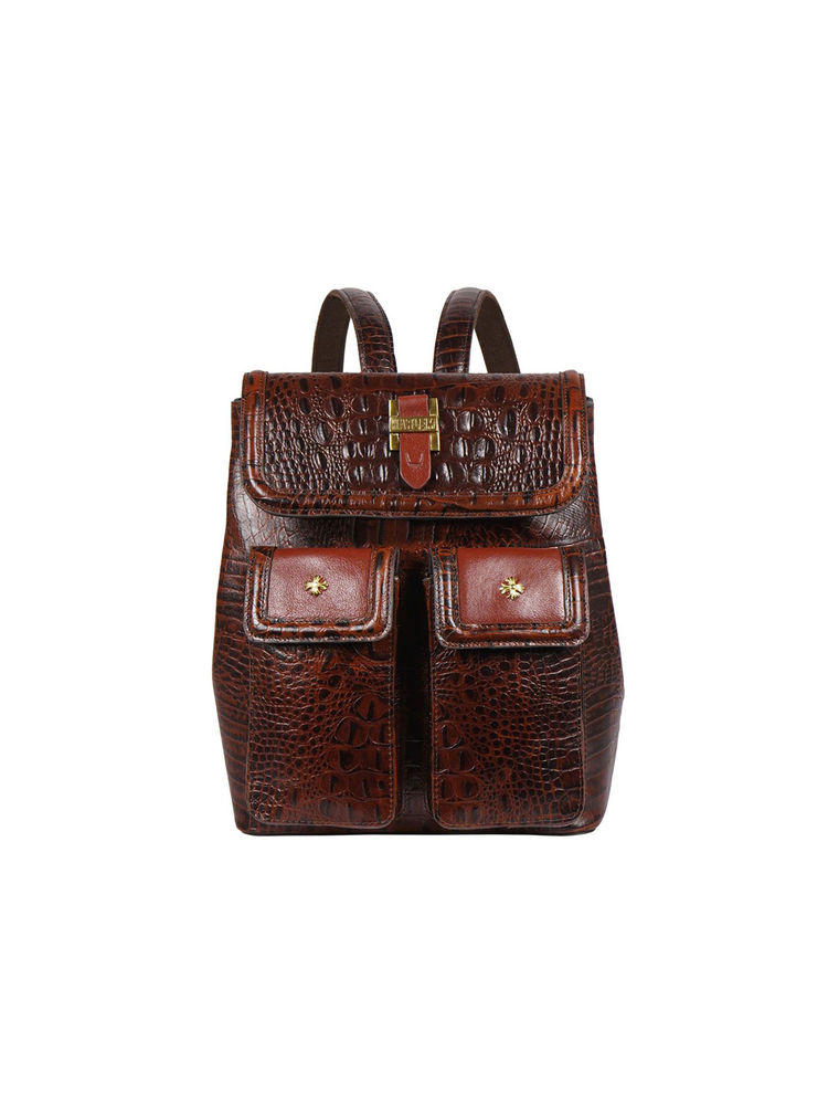 Hidesign Brown Genuine Leather Womens Backpack-image-0