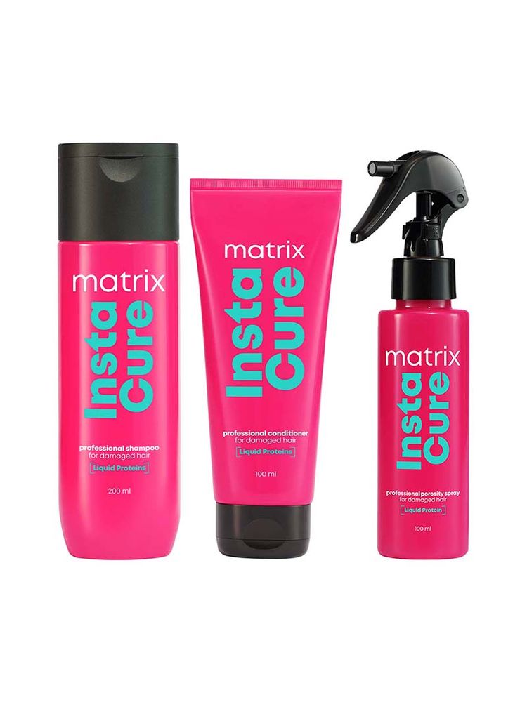 Matrix Insta Cure Liquid Protein Shampoo, Conditioner, Porosity Spray, Ditch Damage from 1st Use*-image-42