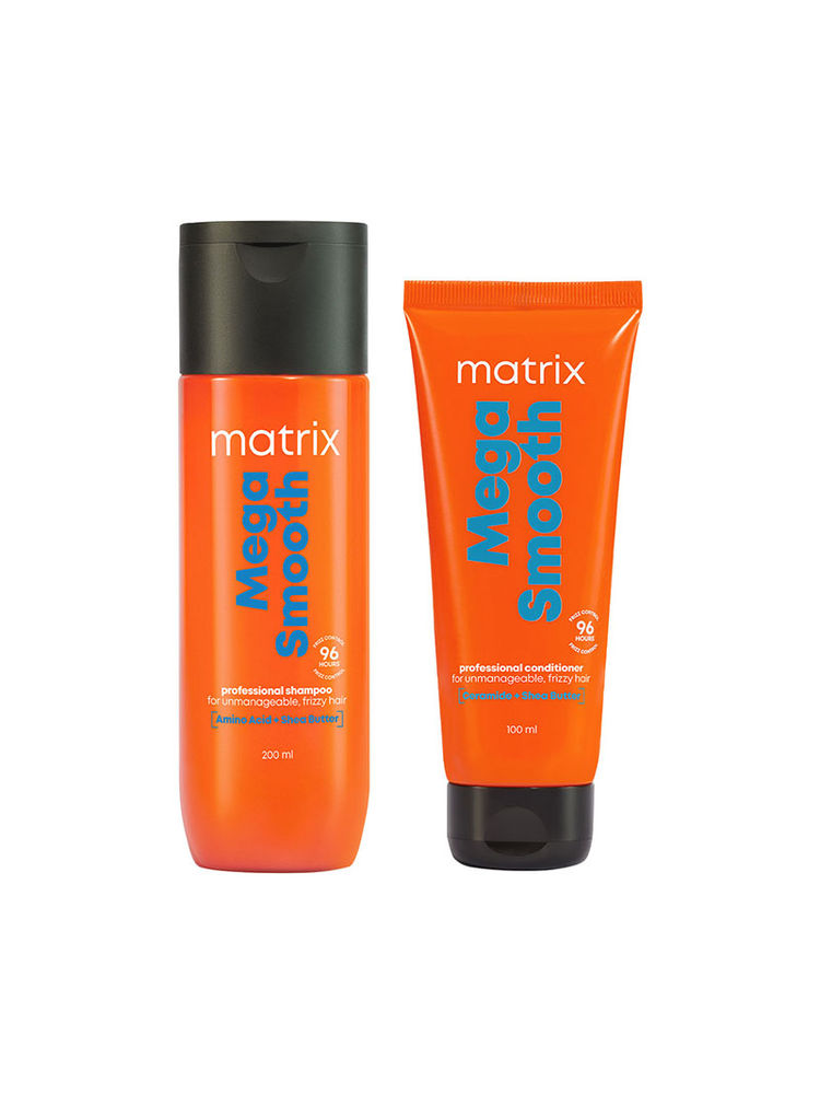 Matrix Mega Smooth Shampoo and Conditioner for Frizzy, Defy Frizz for 4 Days