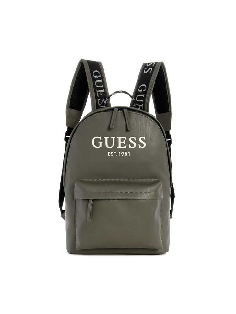 guess fashion Guess Polyurethane Grey Solid Women Outfitter Backpack-picture-19