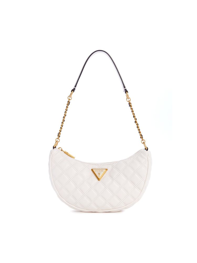 guess fashion Guess Polyurethane White Quilted Women Gully Top Zip Shoulder Bag-picture-31