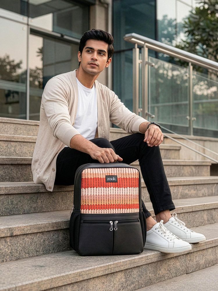 Zouk Delhi Espresso Mens Office Backpack-picture-24