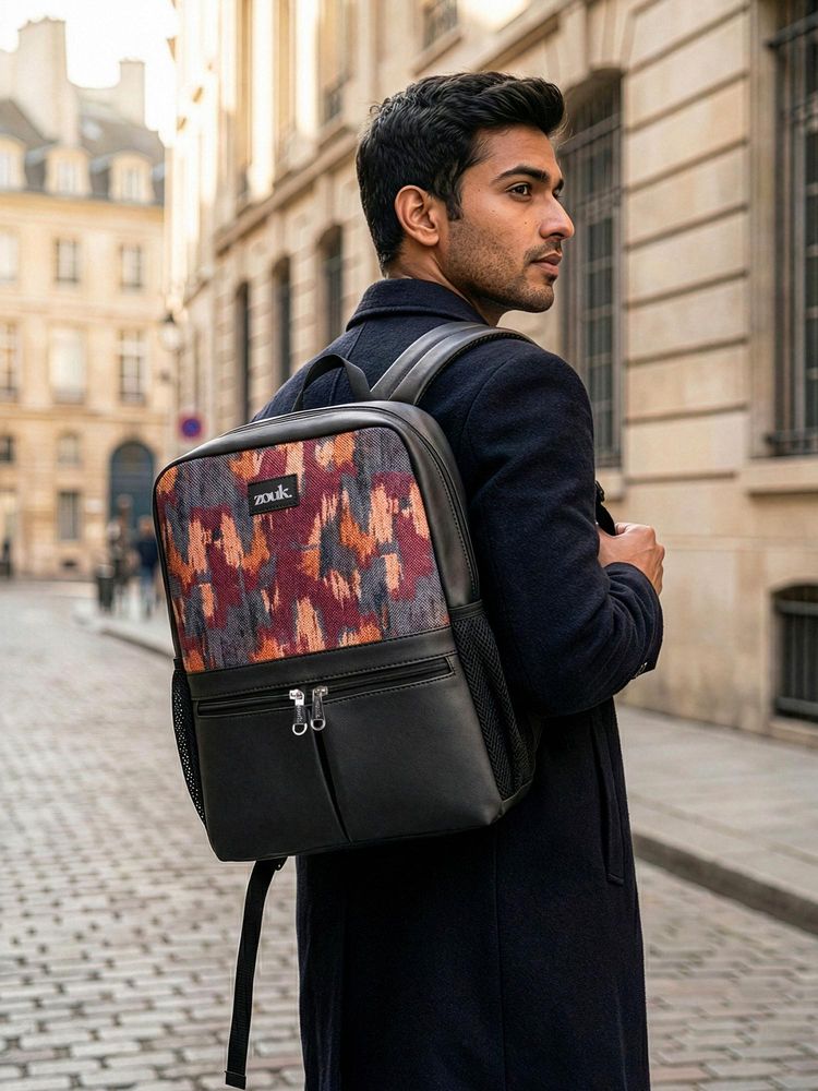 Zouk Pochampally Hues Mens Office Backpack-image-11