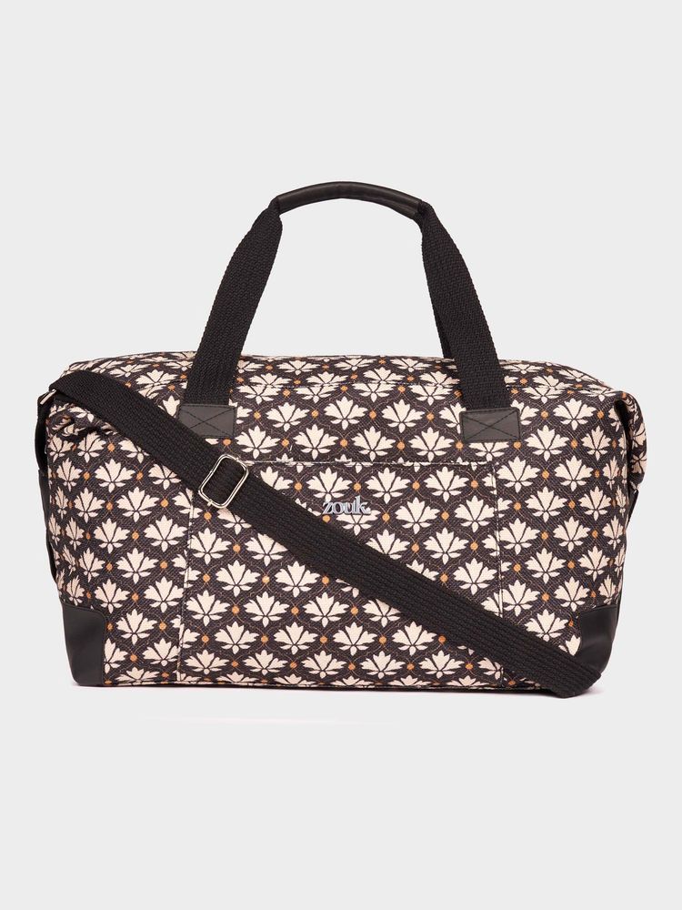 Zouk Bombay Houndstooth Getaway Duffle Bag With Detachable Strap-picture-20