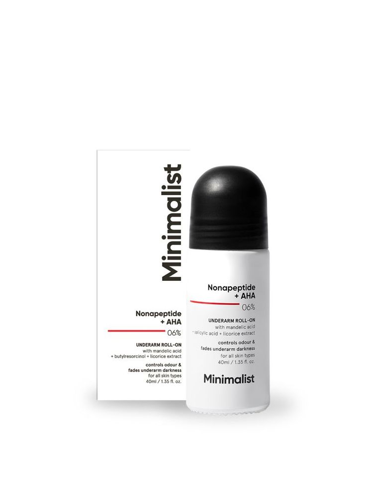 Minimalist Nonapeptide + AHA 06% Underarm Roll On For Odour-Free & Even Skin Tone