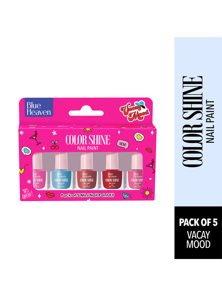 Blue Heaven Color Shine Mini Nail Polish Kit