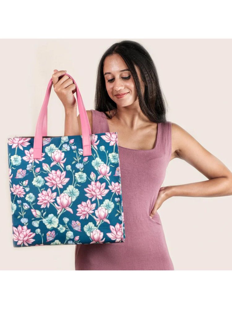Happywagon Lotus Bloom Tote Bag-image-5