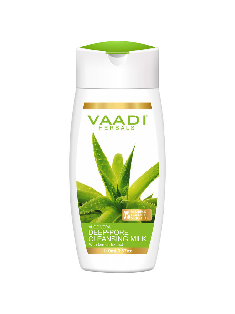 Vaadi Herbals Aloevera Deep Pore Cleansing Milk With Lemon Extract-image-22