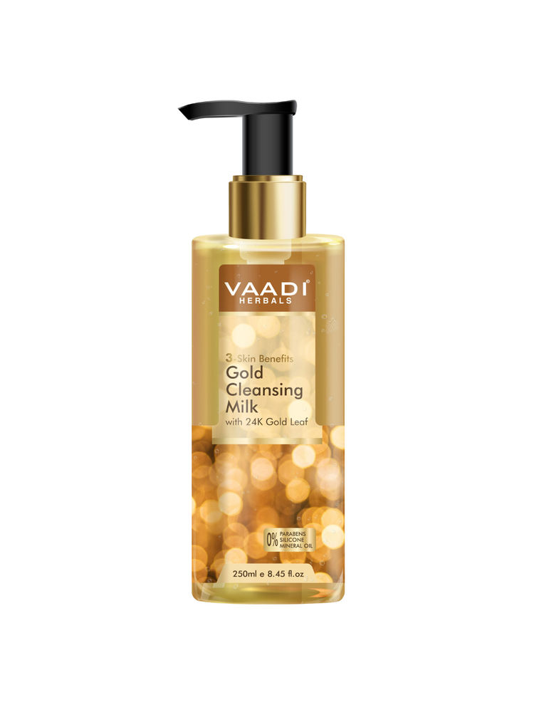 Vaadi Herbals Gold Cleansing Milk With 24k Gold Leaf - 3-skin Benefits-picture-10