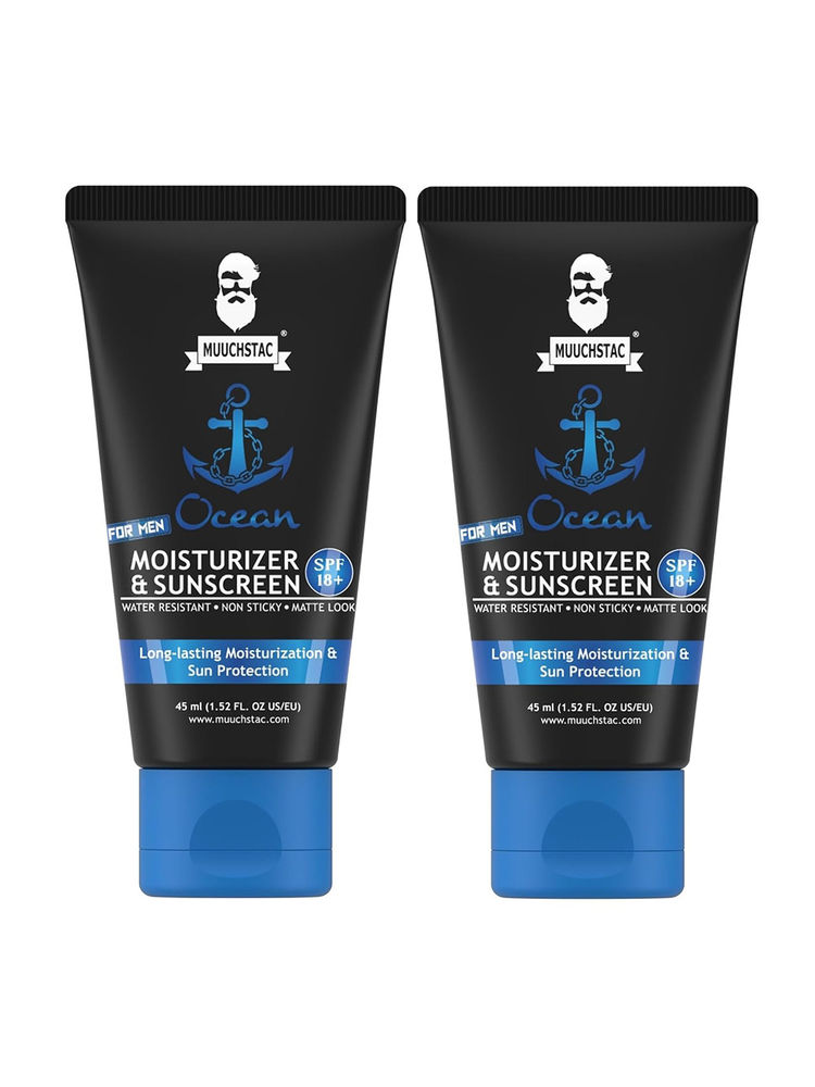 Muuchstac Mens Ocean Moisturizer & Sunscreen Matte Look with SPF 18+ - Pack Of 2-image-5
