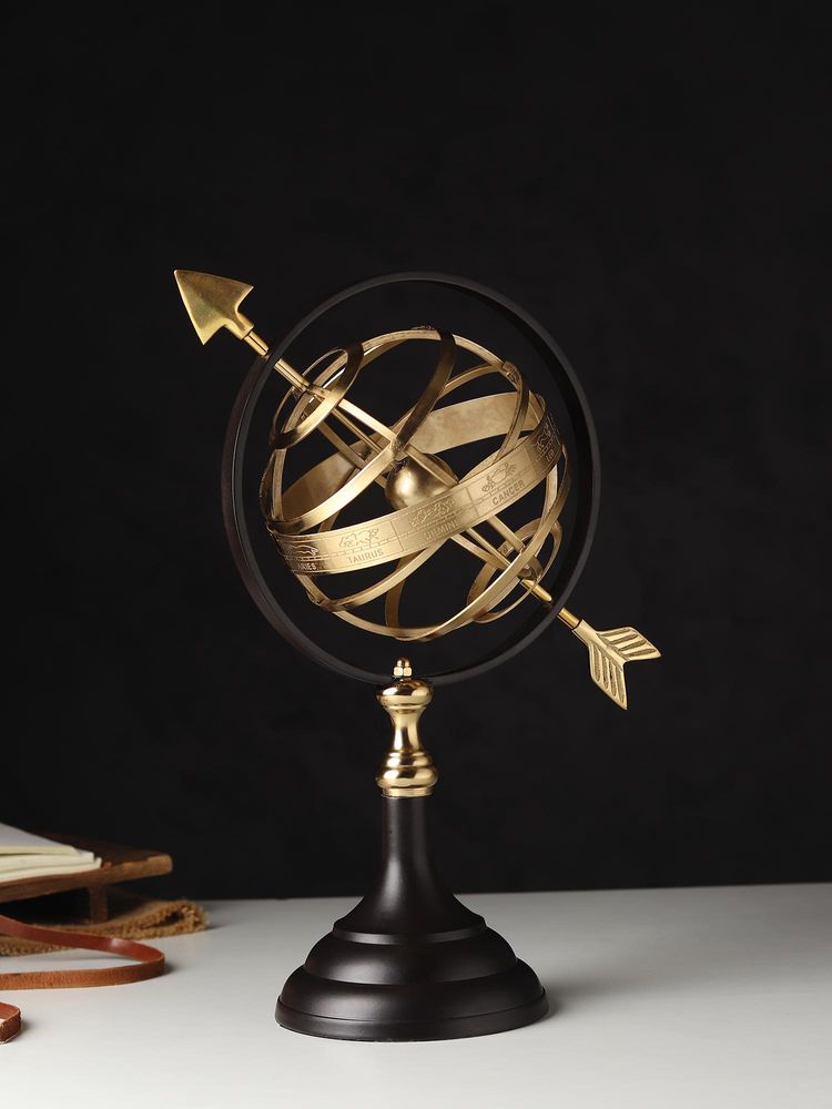De Maison Decor Astral Gold Metal Globe-image-3