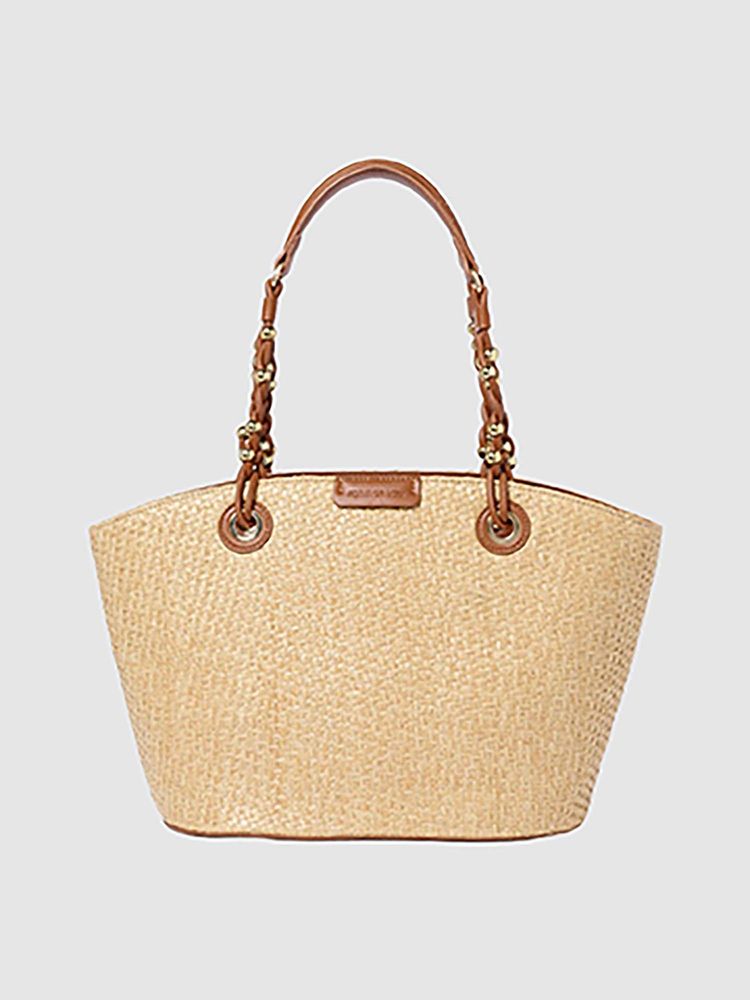 Forever New Aria Weave Tote Bag - Cream-picture-38