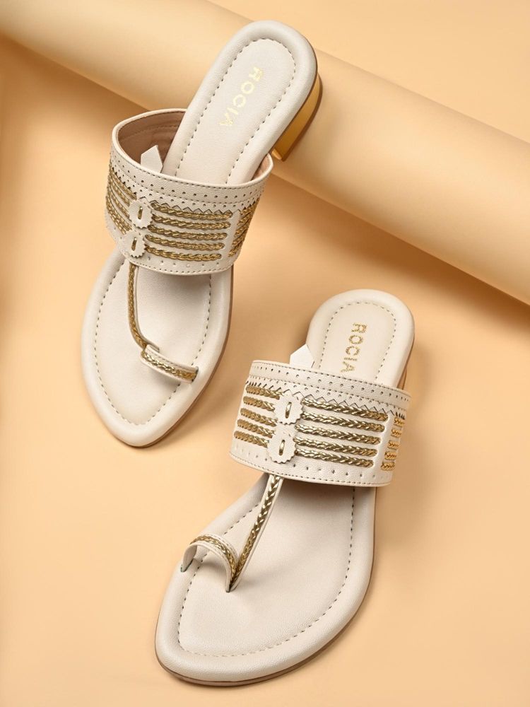ROCIA Beige Women Block Heels-image-29