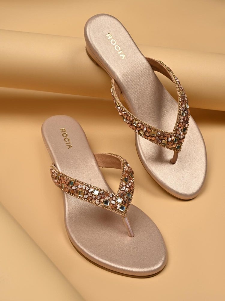ROCIA Pink Women Diamond Wedge Heels-picture-11