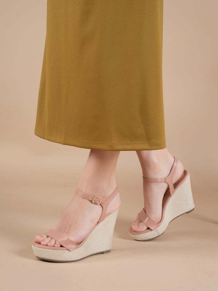 MOZAFIA Pink Women Wedges Heels-picture-12
