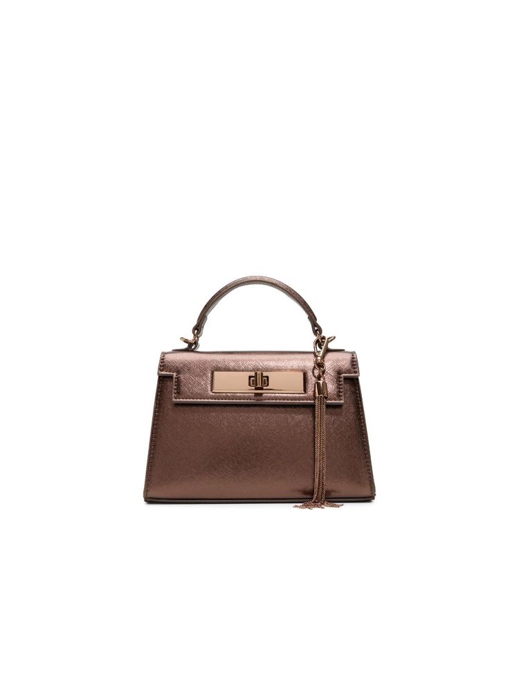 Aldo NIKI Womens Brown Top Handle Handbag With Detachable Strap-image-6