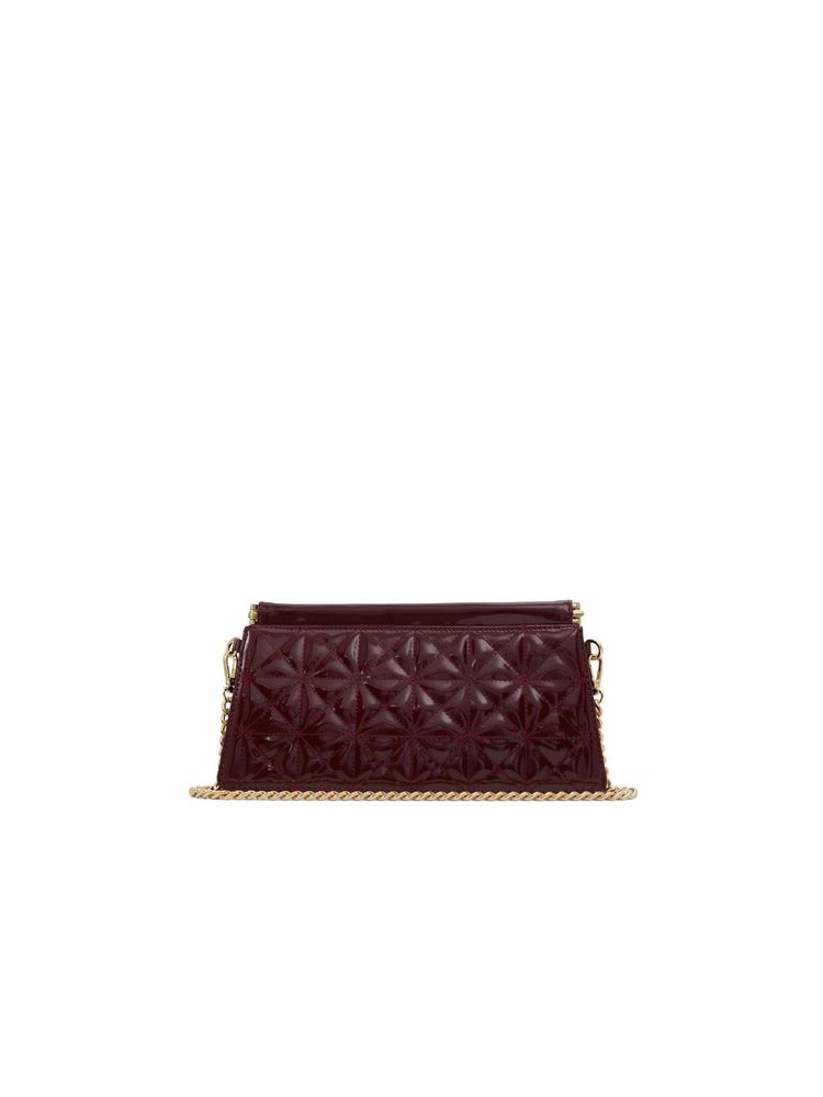 call it spring foliie womens bordo sling bag with detachable strap & chain