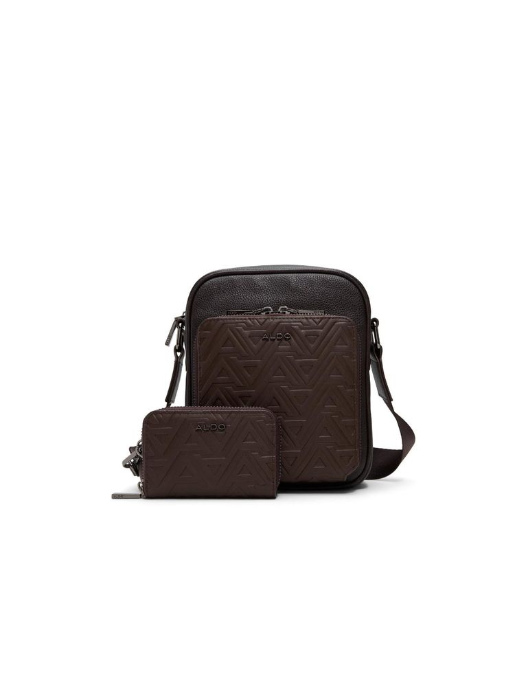 Aldo MAXIMILIAN Men Brown Cross Body Sling Bag With Detachable Strap & Pouch-image-22