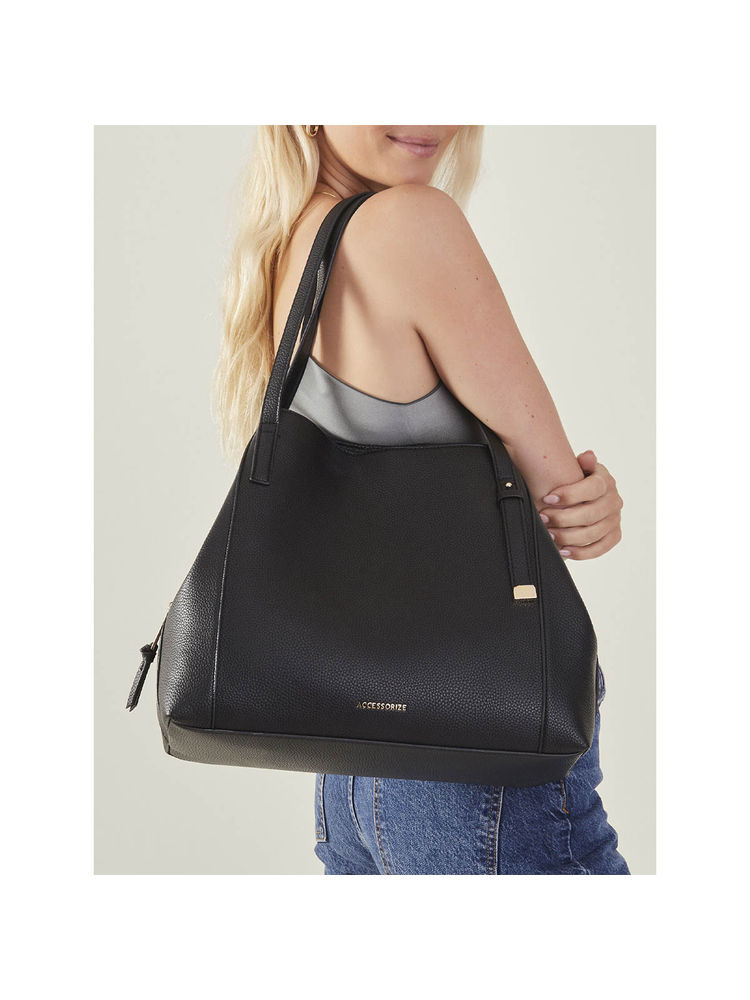 Accessorize London Women'S Black Bucket Shoulder Bag
