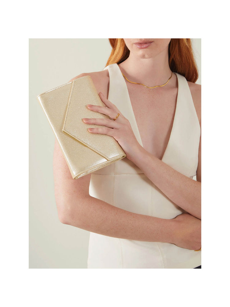 Accessorize London Women'S Gold Envelope Clutch-picture-41