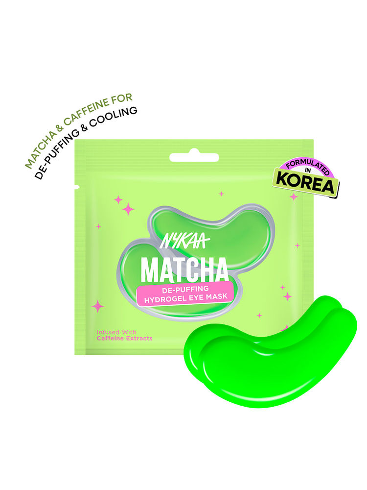 Nykaa Skin Hydrogel Eye Mask - Matcha And Caffeine