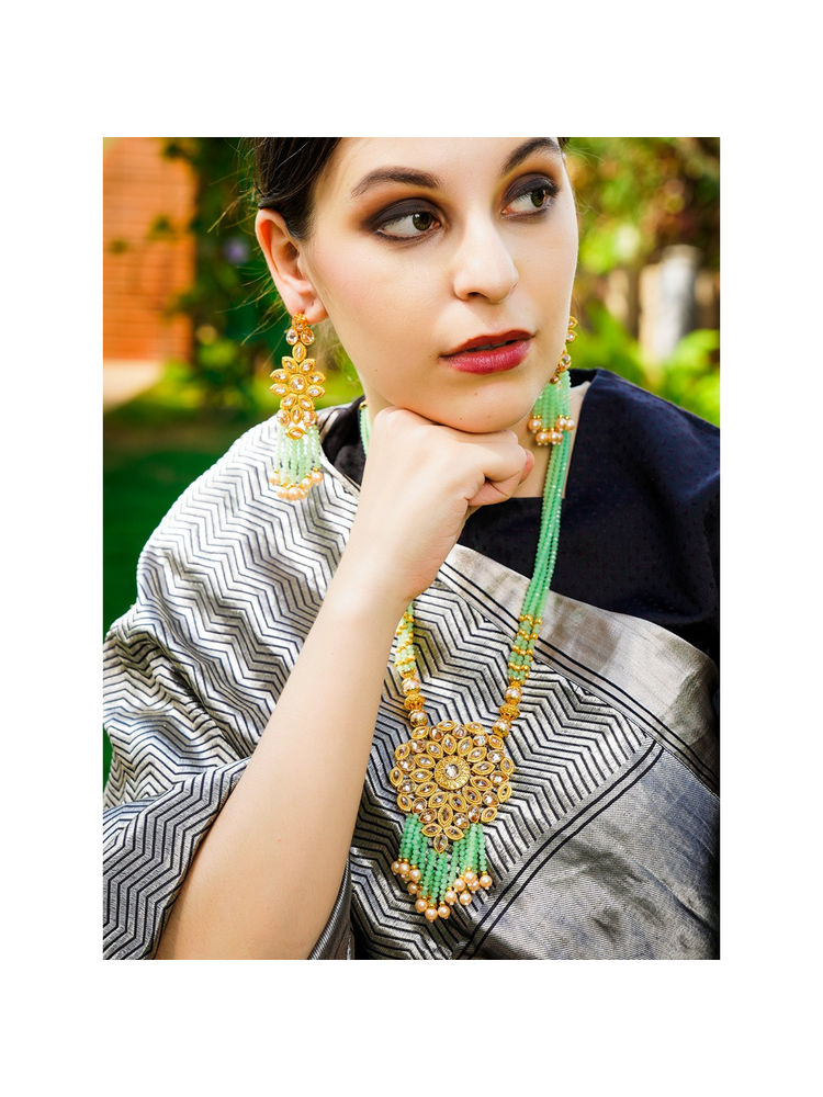 Odette Blue Mixed Metal Detailing Jewellery Sets-picture-26
