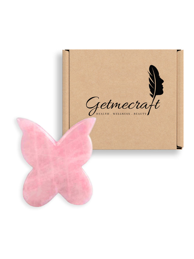 Getmecraft Rose Quartz Butterfly Gua Sha Facial Tool-picture-24