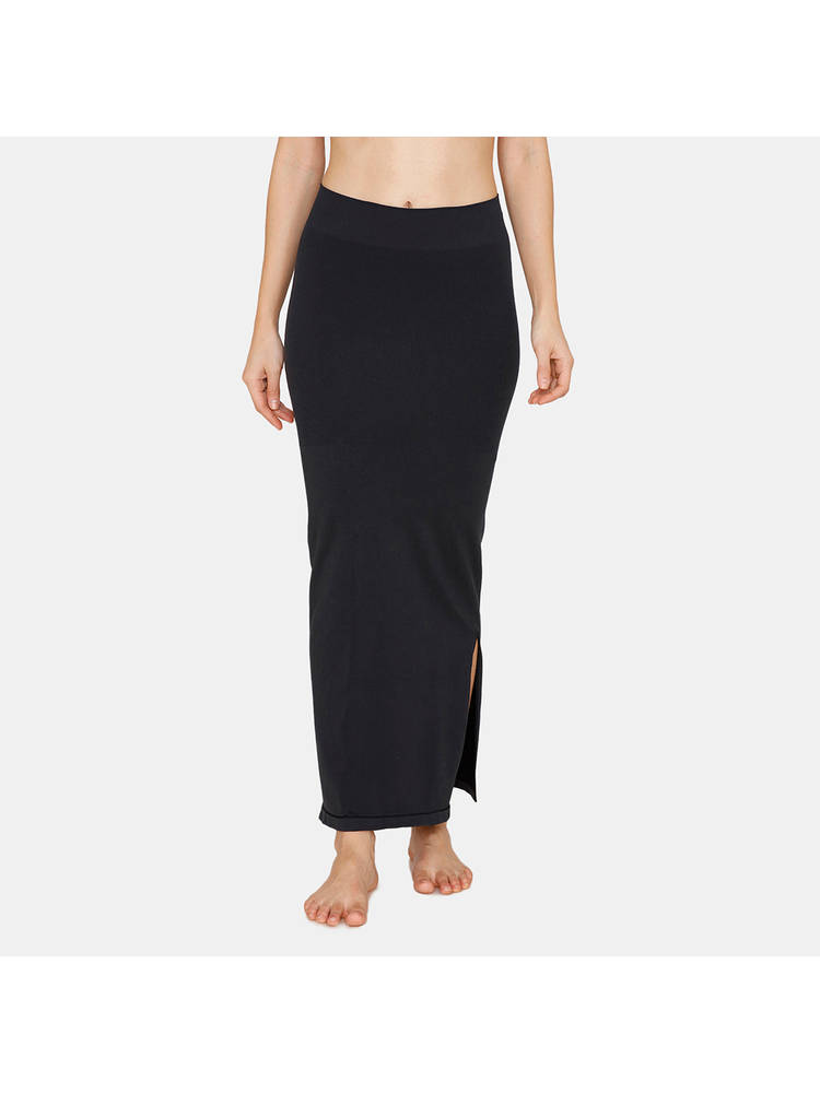 Zivame High Compression Slit Mermaid Saree Shapewear - Black-picture-48