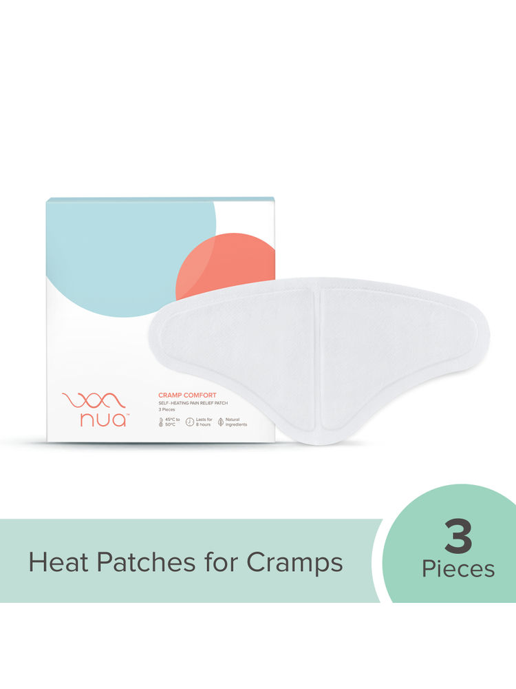 Nua Cramp Comfort Heat Patches for Period Pain - Pack of 3