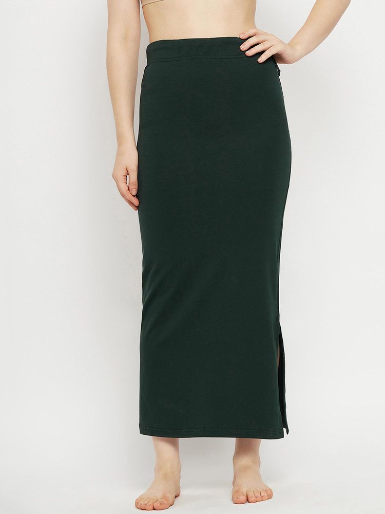 G Heist Women Olive Solid Seamless Saree Shapewear-picture-41