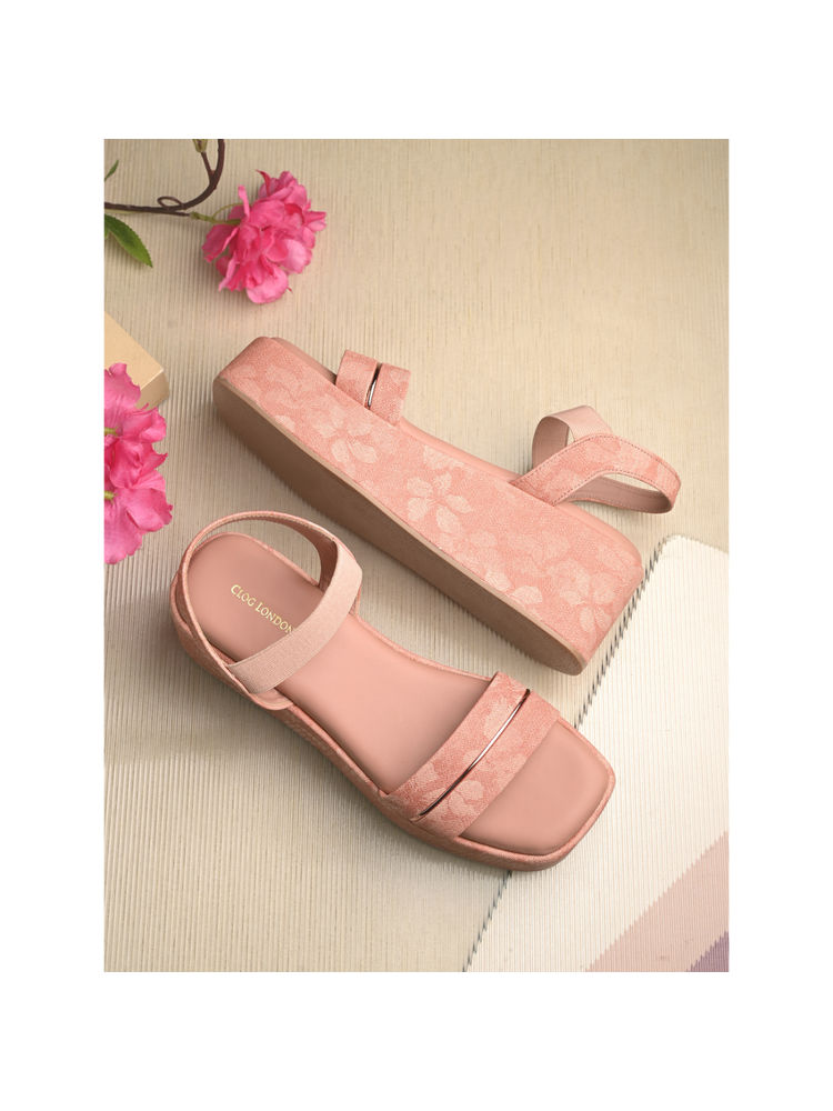 CLOG LONDON Womens Peach Elastic Heels-image-24